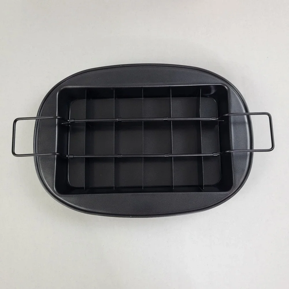 Amazing Brownie Pan Makes 18 Brownies Evenly‎ Nonstick 3-Piece Baking Pan New